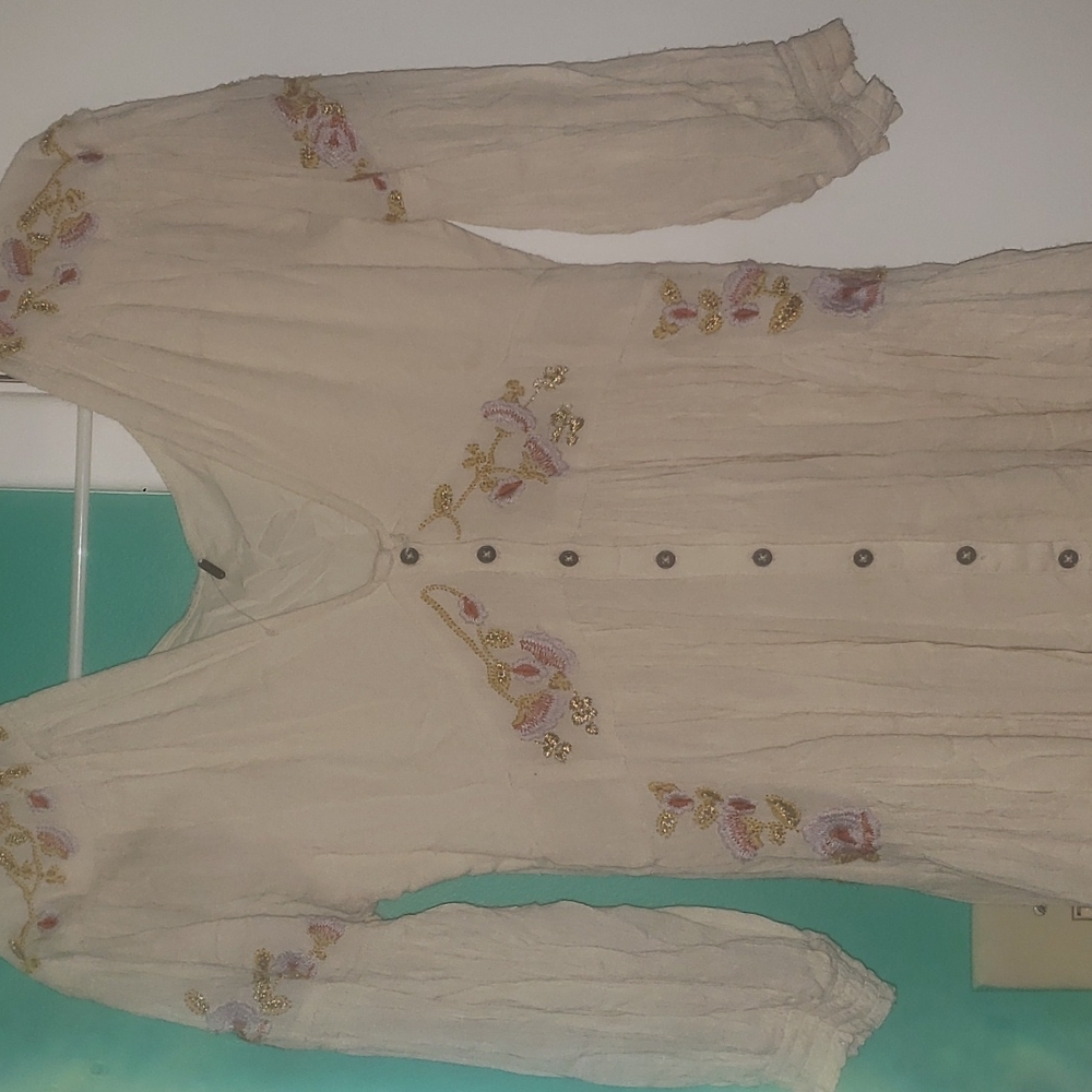 FREE PEOPLE Day Glow Embroidered Midi Dress. NWT